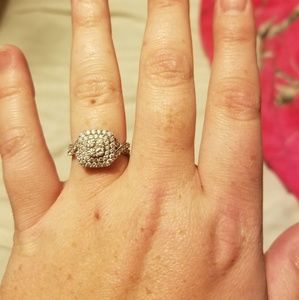 14k white gold engagement ring